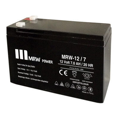 Mervesan MRW-12/7 12 Vdc 7 Ah Kurşun Asit Kuru Tip Akü
