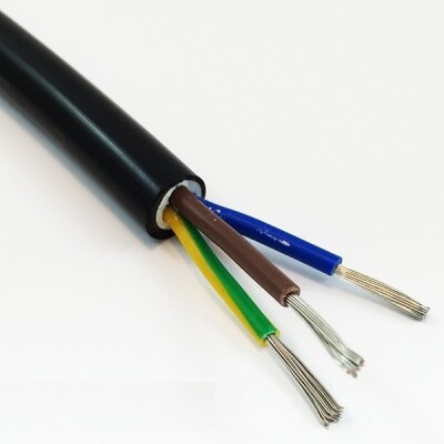 220v enerji kablosu 3x 1.5 mm2 Yuvarlak Kalaylı (metraj seçiniz)